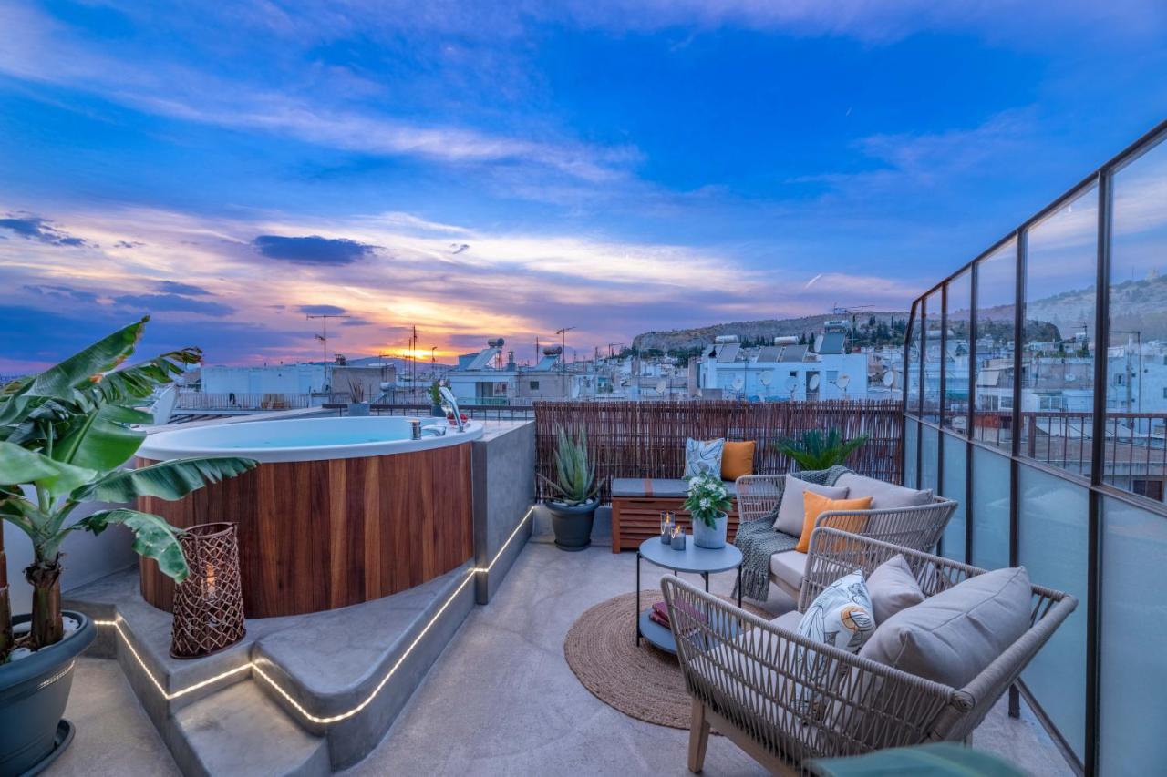 Topfloor Getaway Balcony&Hot Tub+Acropolis View Athens Luaran gambar